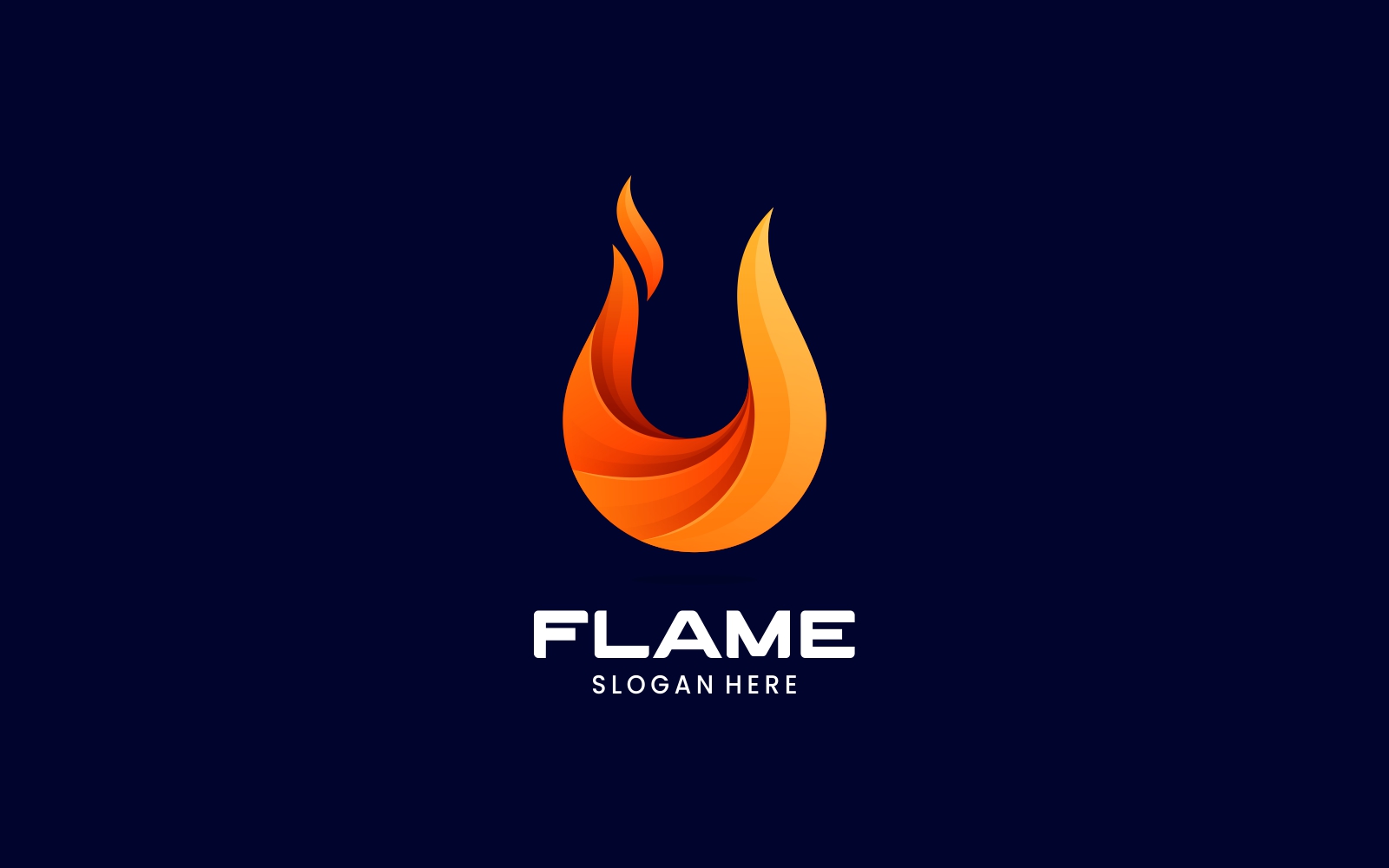 Flame Color Gradient Logo Style