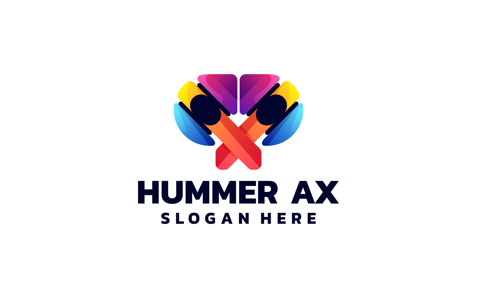 Hummer Ax Gradient Colorful Logo