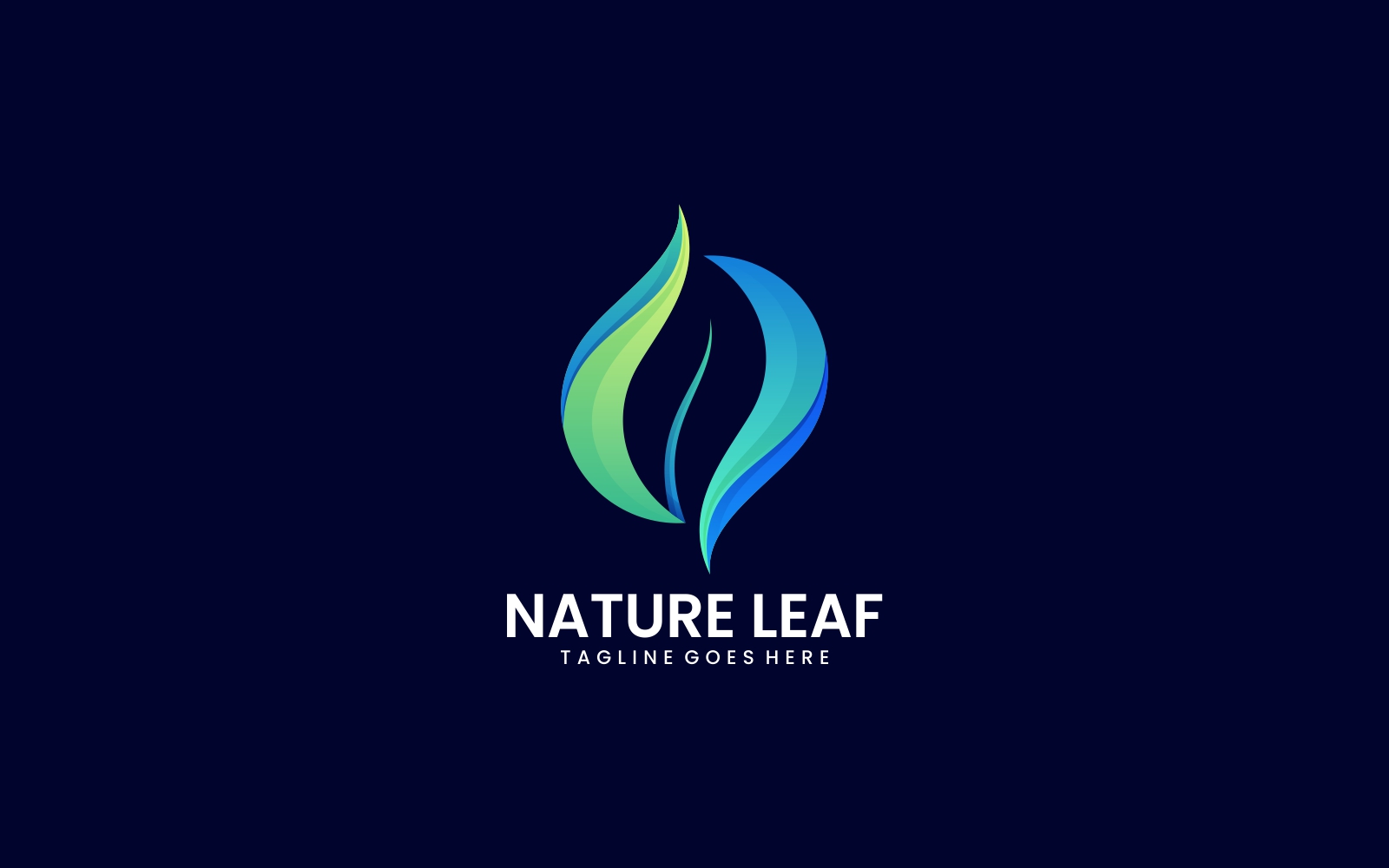 Nature Leaf Gradient Logo Style
