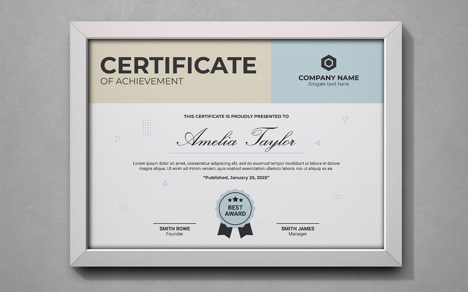 Clean Certificate PSD Templates