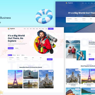 Airlines Beach Responsive Website Templates 237664