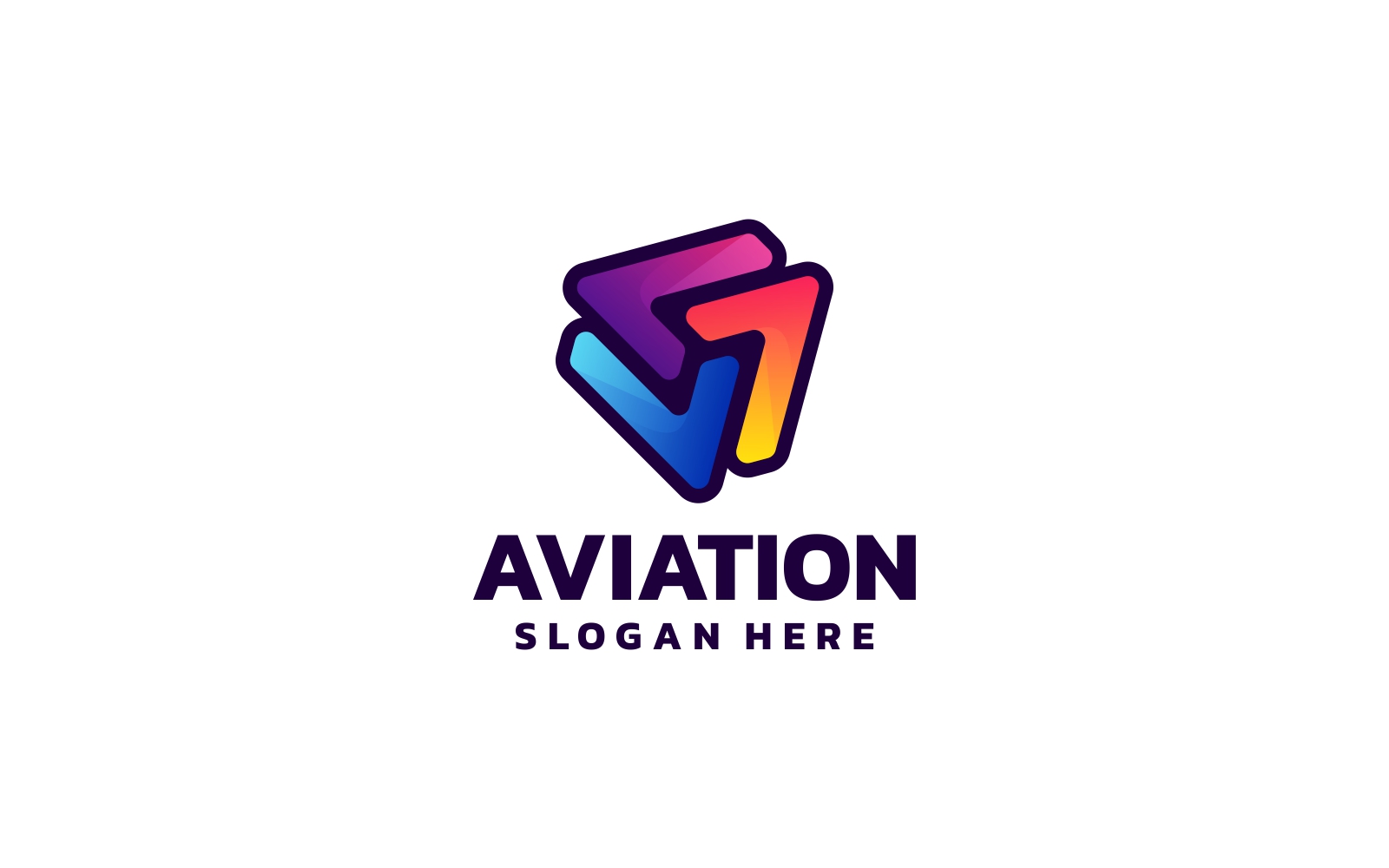 Aviation Gradient Logo Style