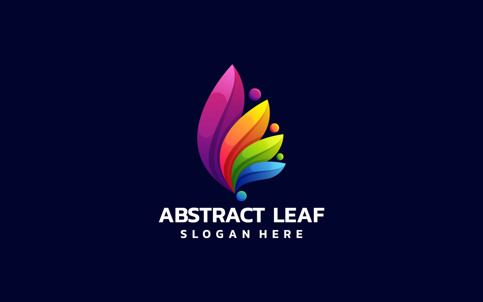 Abstract leaf Gradient Colorful Logo