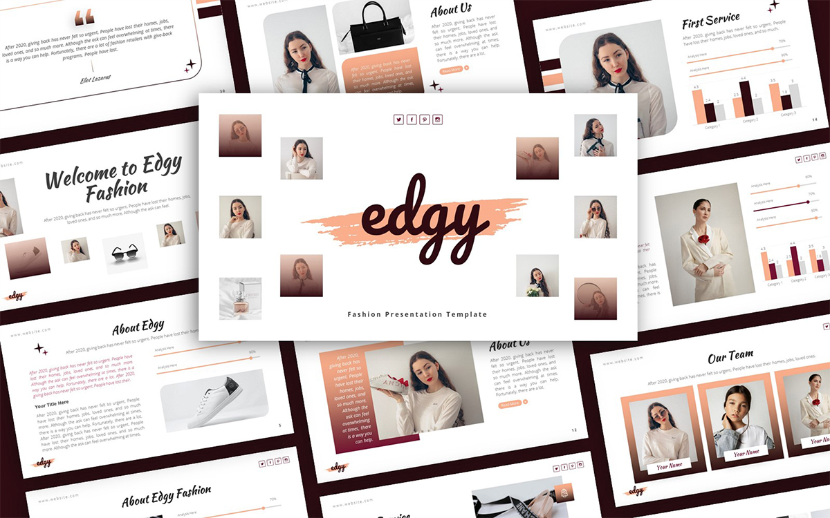 Edgy Fashion Multipurpose Presentation PowerPoint Template