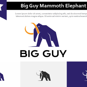 Guy Mammoth Logo Templates 238063