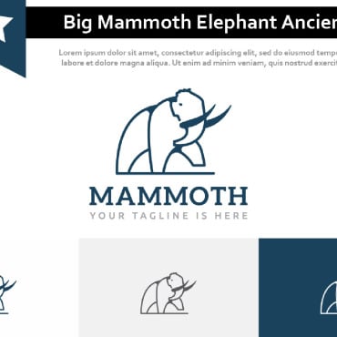 Mammoth Elephant Logo Templates 238065