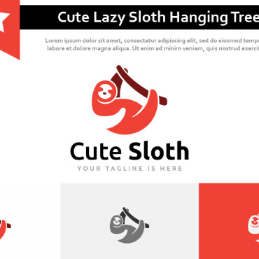 Lazy Sloth Logo Templates 238067