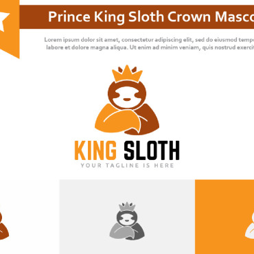 King Sloth Logo Templates 238072