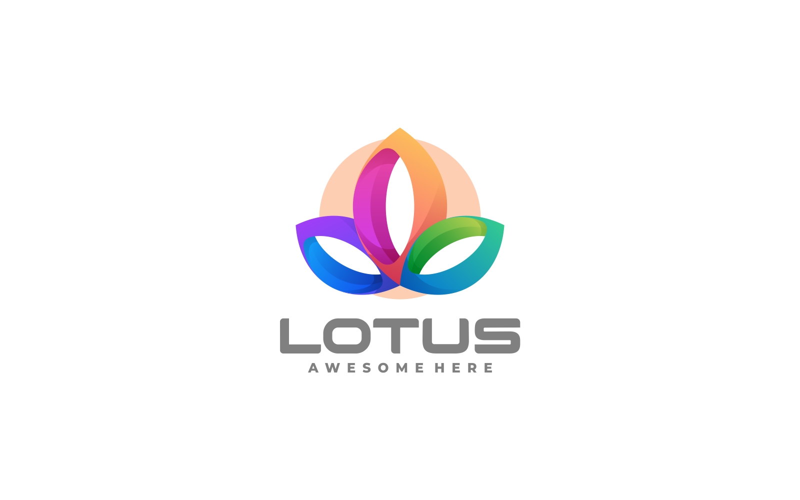 Lotus Gradient Colorful Logo