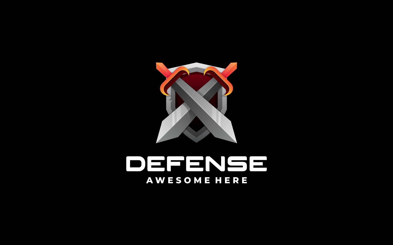 Defense Gradient Logo Style