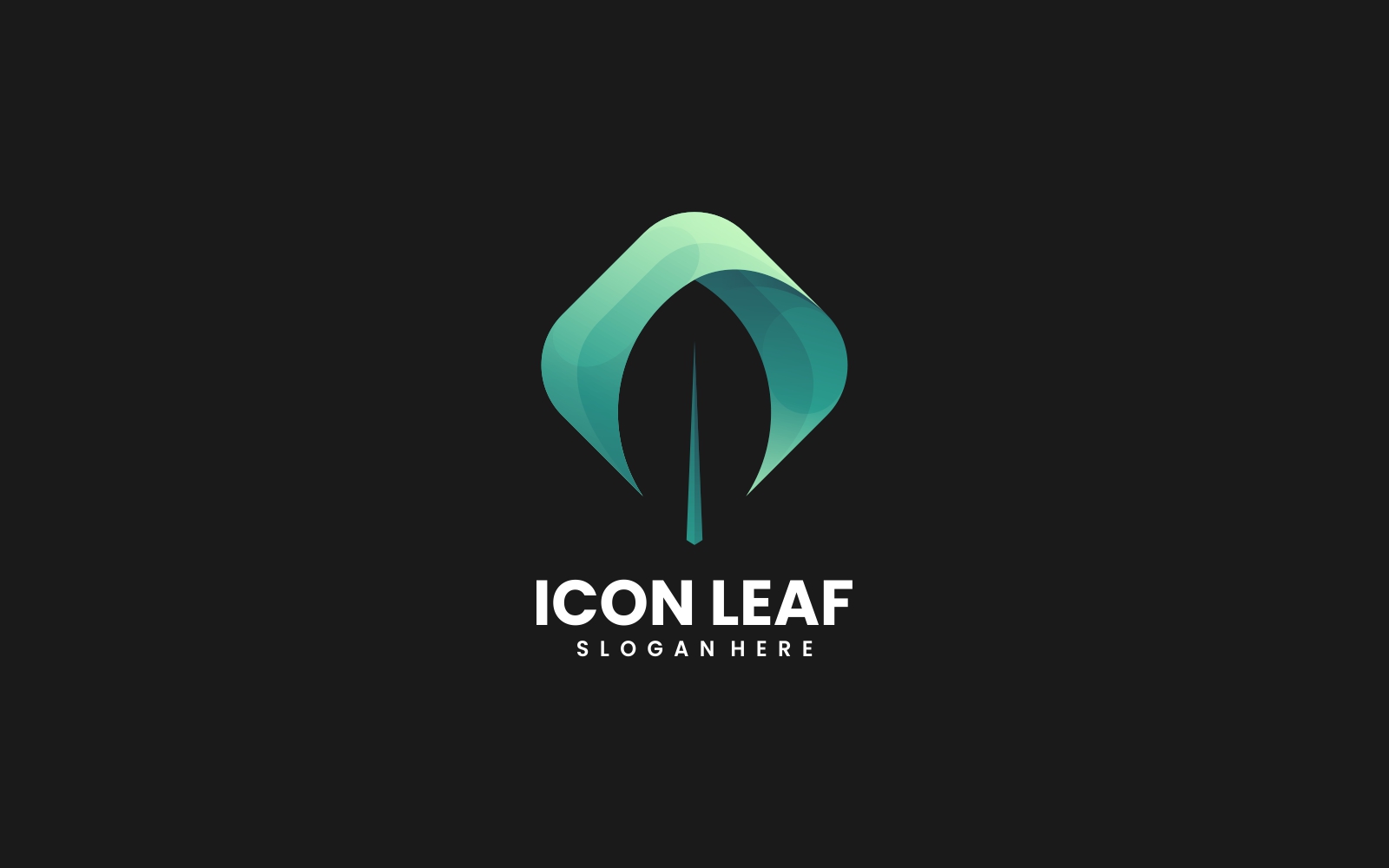 Icon Leaf Gradient Logo Style