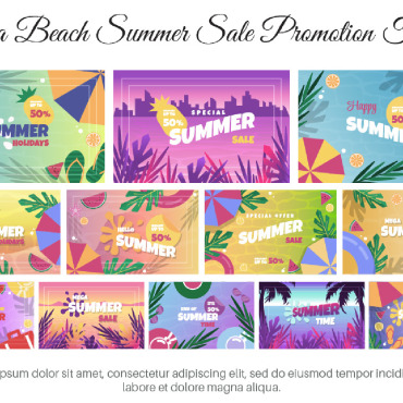 Beach Fruit Illustrations Templates 238303