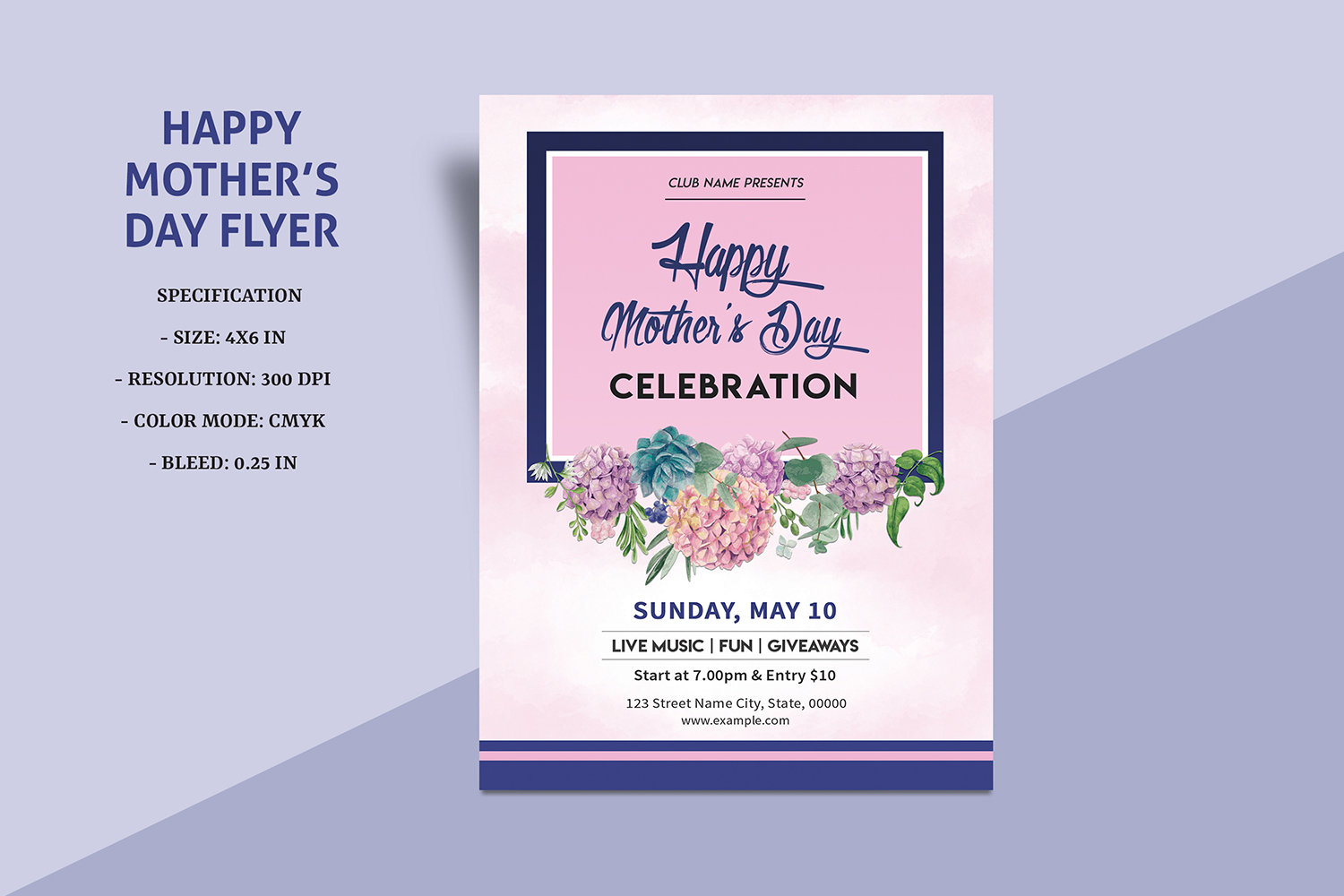 Mother's Day Invitation Flyer Corporate Identity Template