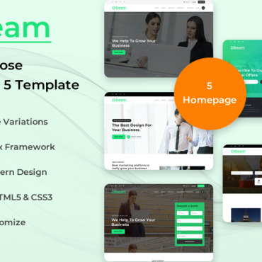 Agency Business Responsive Website Templates 238321