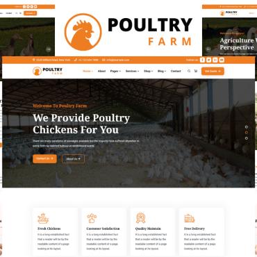 Farm Poultry Responsive Website Templates 238323