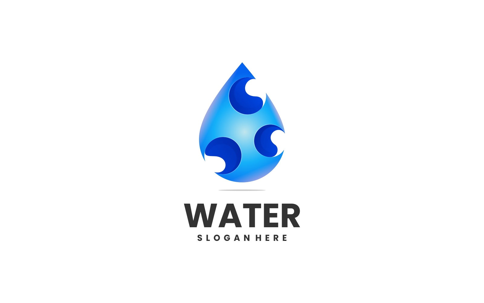 Water Gradient Logo Template