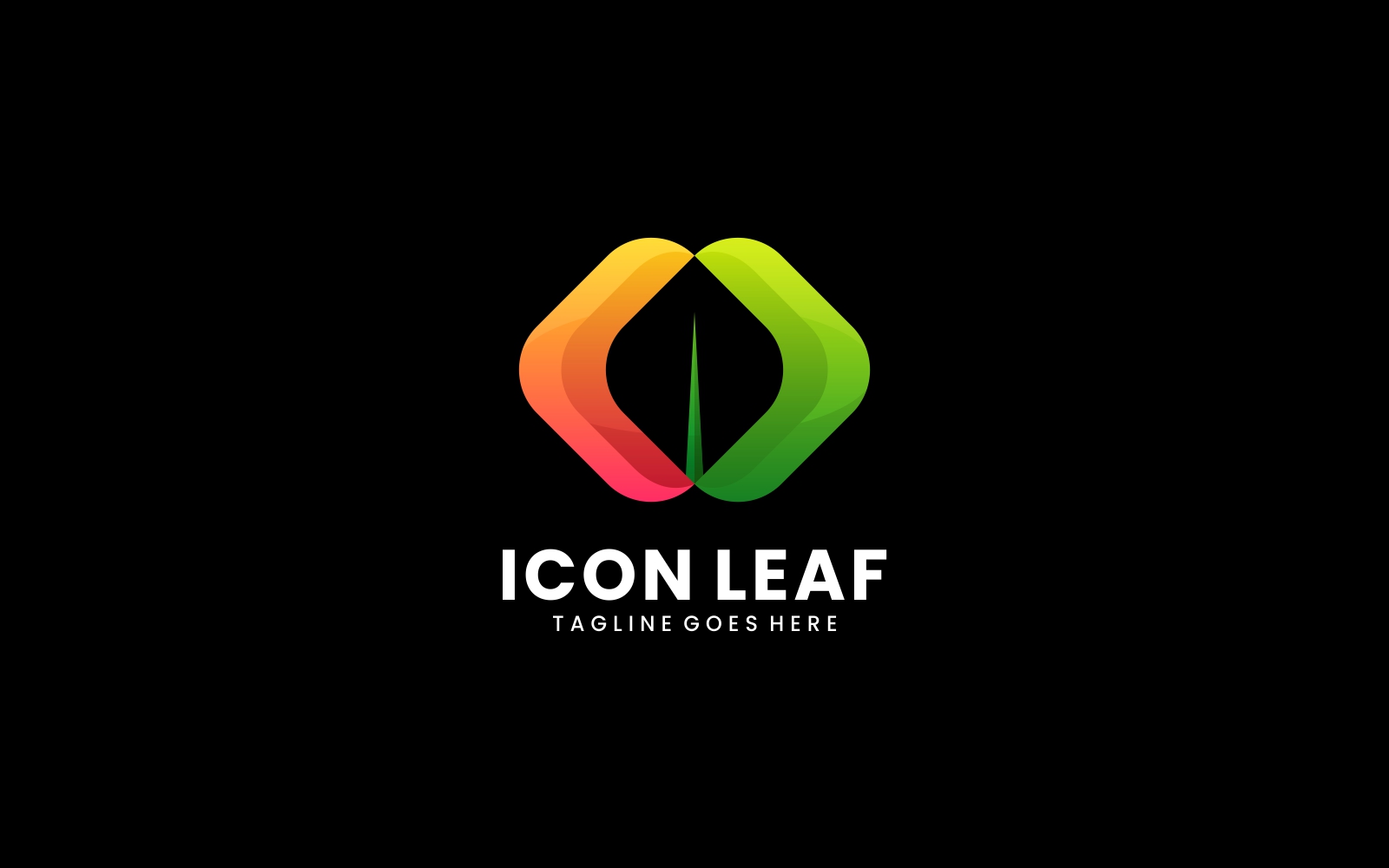 Icon Leaf Gradient Colorful Logo