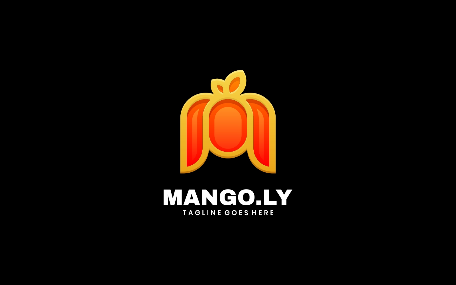 Letter Mango Line Art Logo