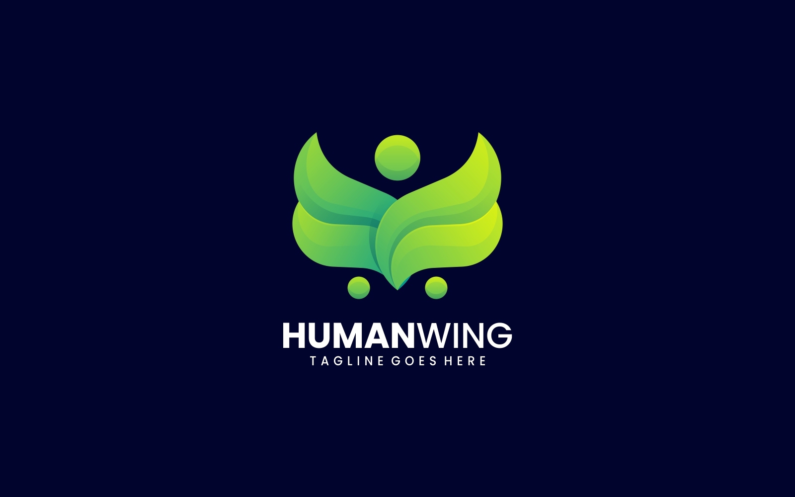 Human Wing Gradient Logo Style