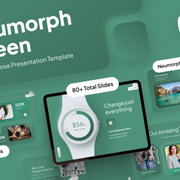 Neumorphic New PowerPoint Templates 238731