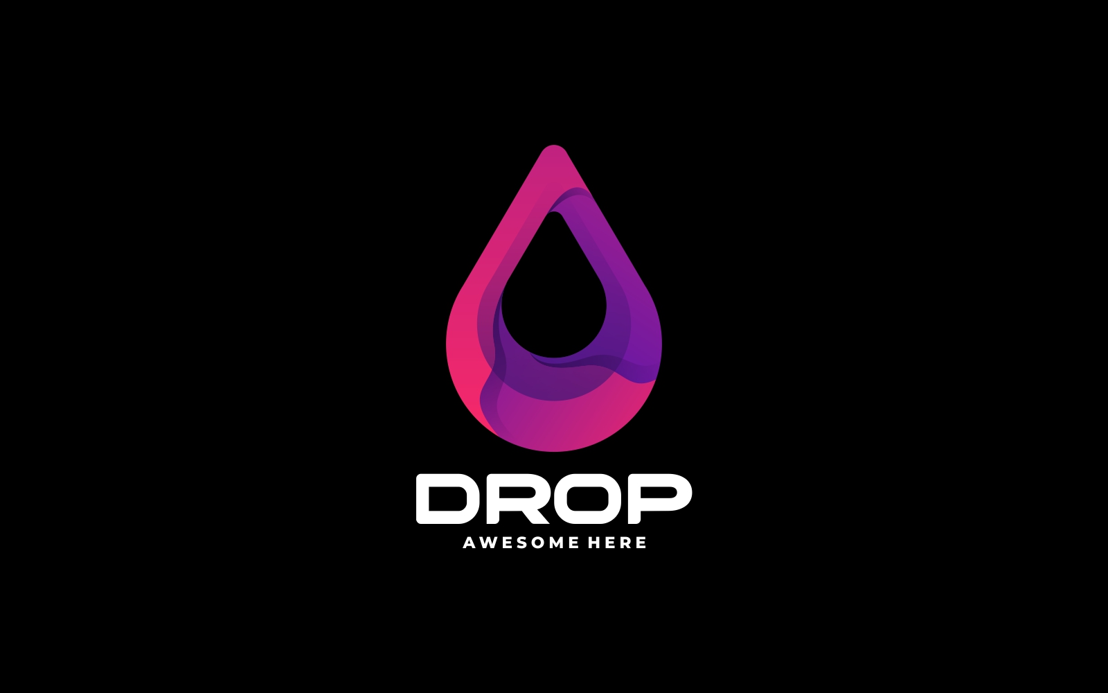 Drop Gradient Logo Design