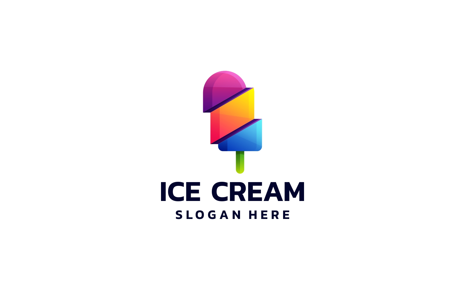 Ice Cream Colorful Logo Design