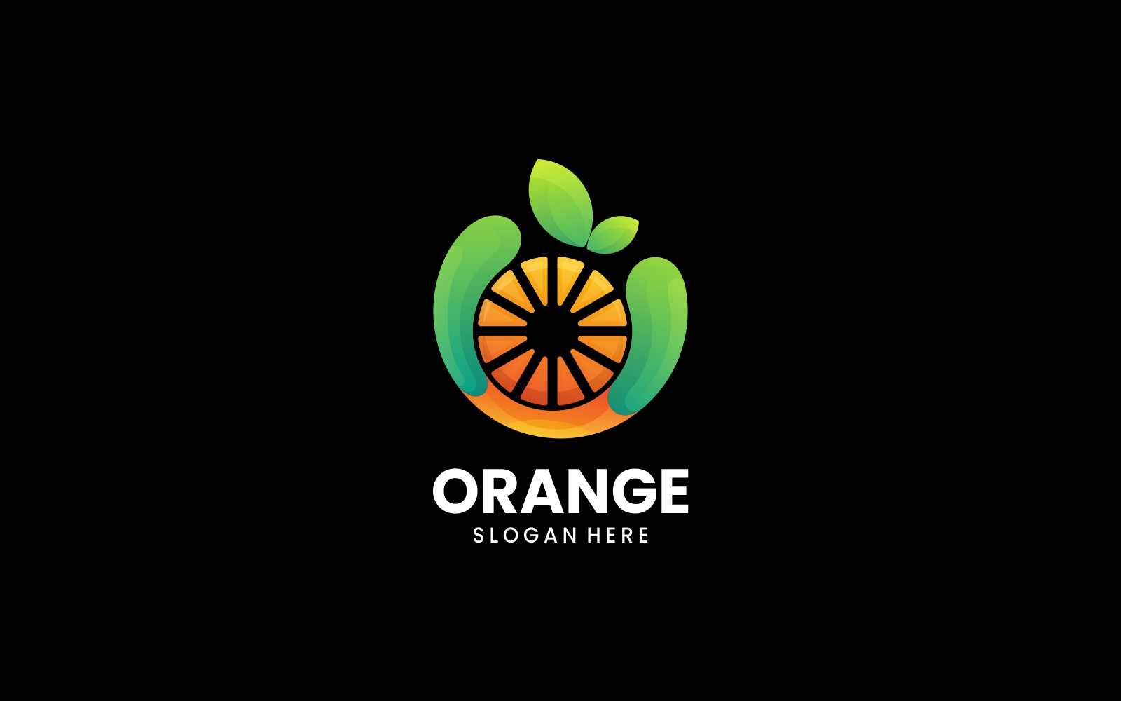 Orange Color Gradient Logo Style