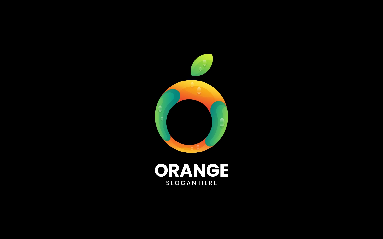 Fresh Orange Gradient Logo Style