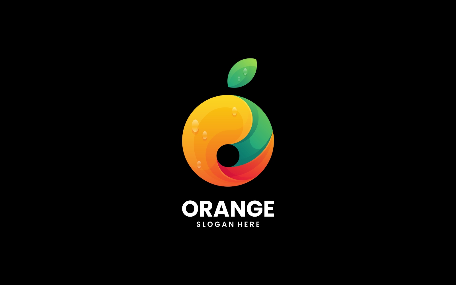 Orange Color Gradient Logo Template