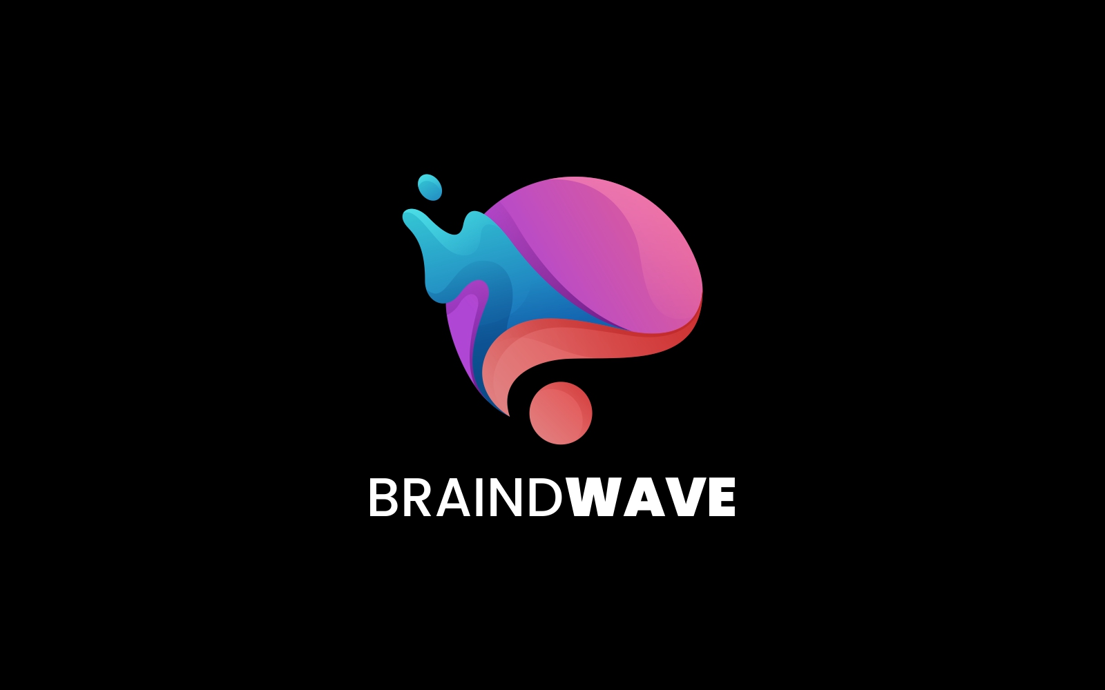 Brain Wave Gradient Logo Style