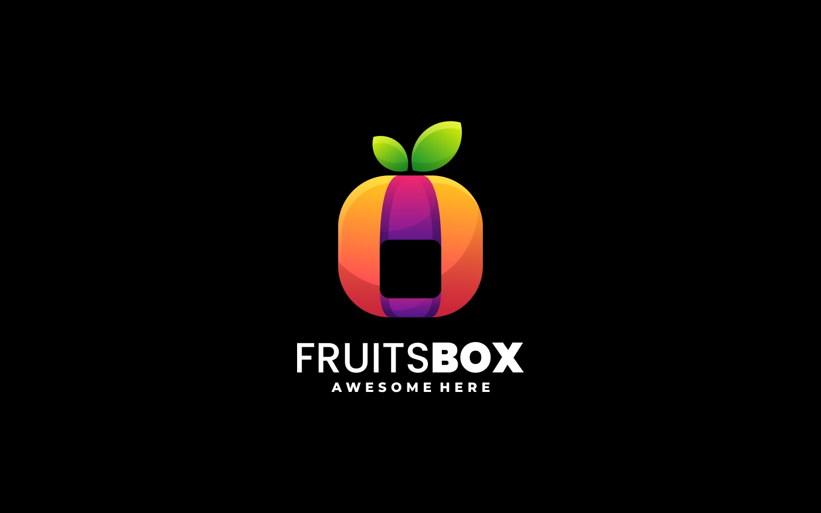 Fruits Gradient Colorful Logo Design