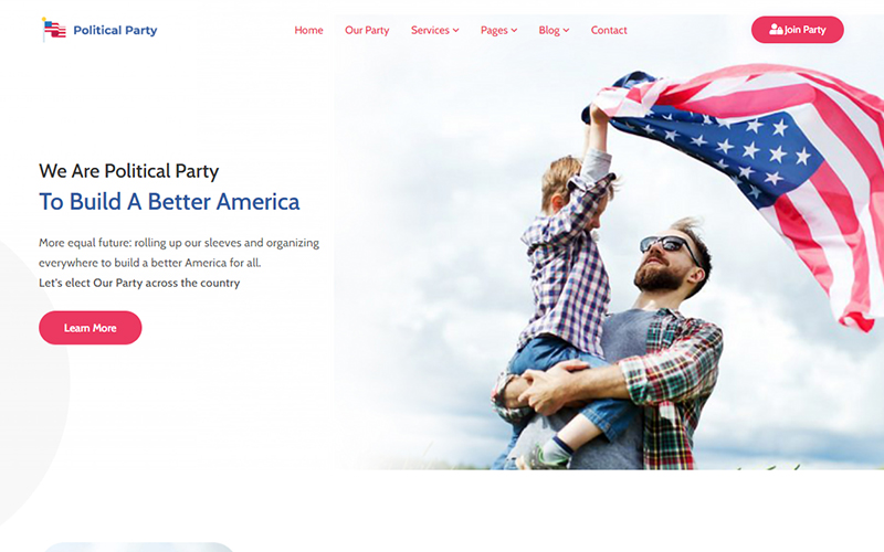Political Party - Political Candidate Website Template