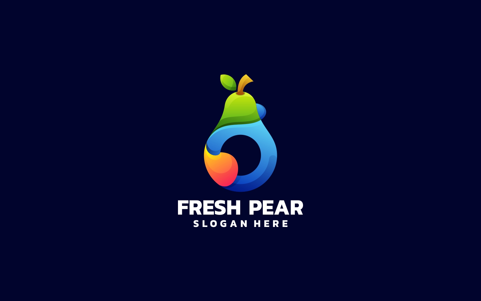 Fresh Pear Gradient Colorful Logo