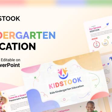 Kindergarten Children PowerPoint Templates 239257