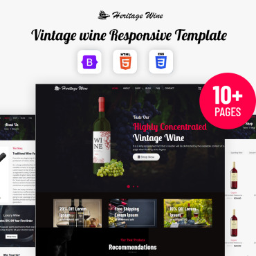 Alcohol Brewery Responsive Website Templates 239266