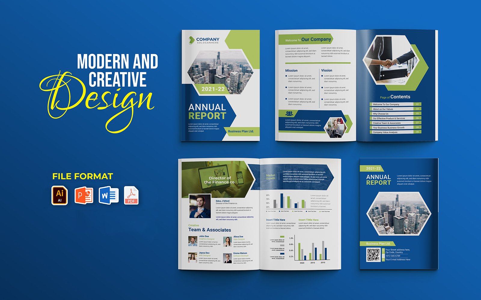 Modern and Creative Annual Report Template