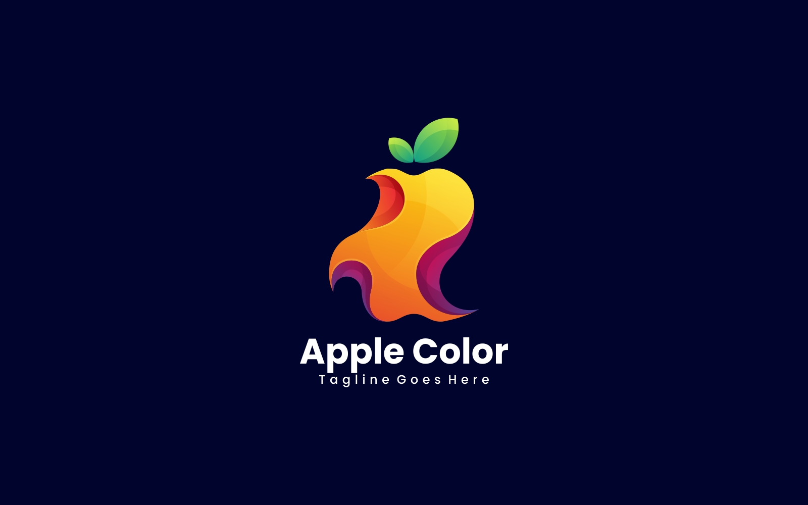 Apple Color Gradient Logo Style