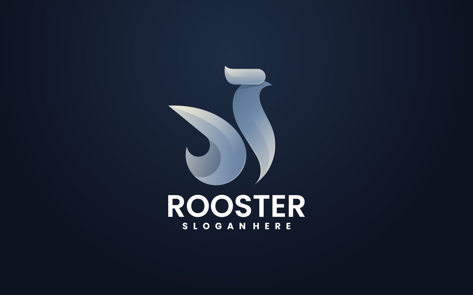 Vector Rooster Color Gradient Logo