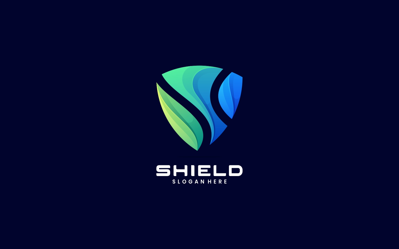 Shield Color Gradient Logo Style