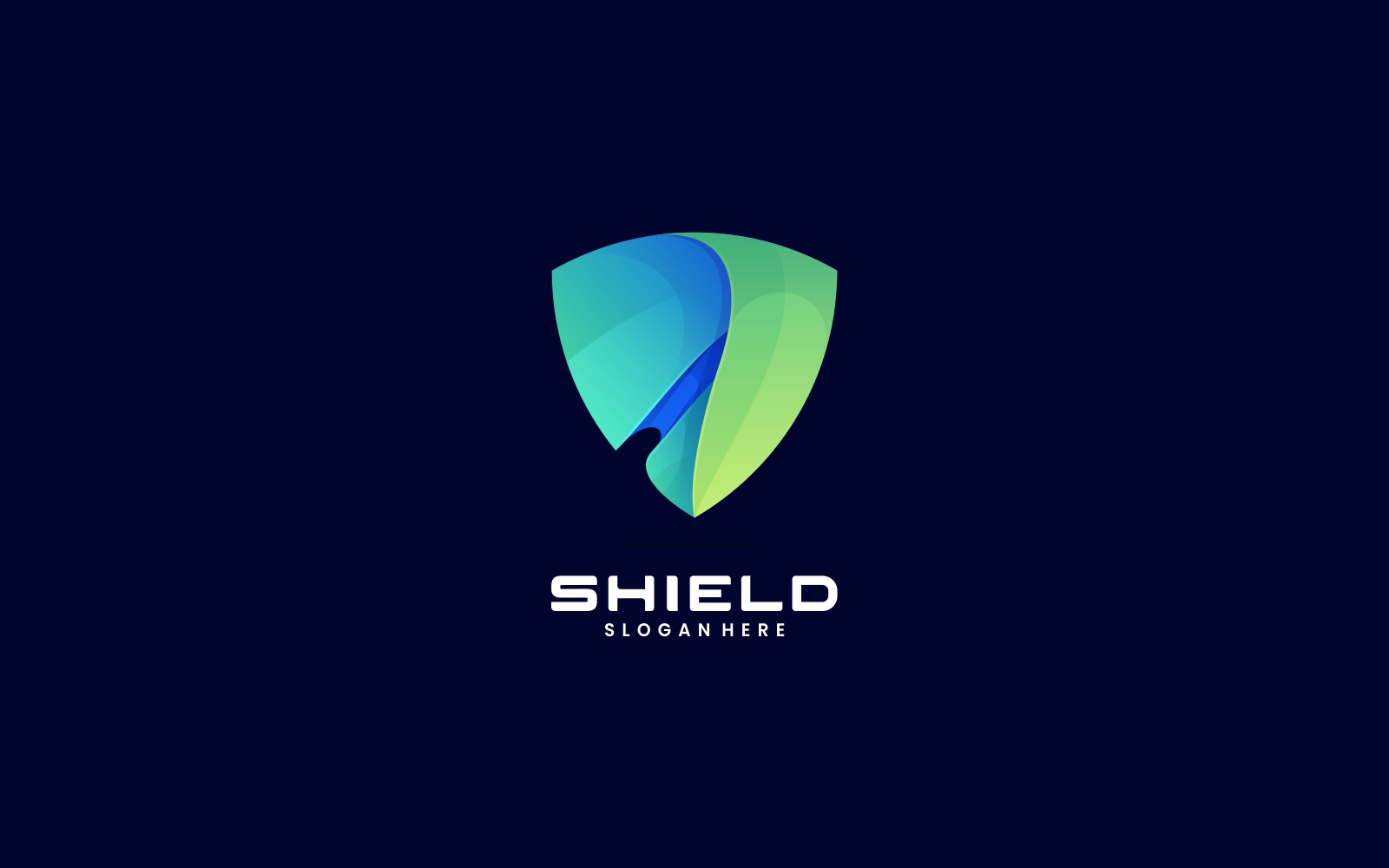 Shield Color Gradient Logo Design