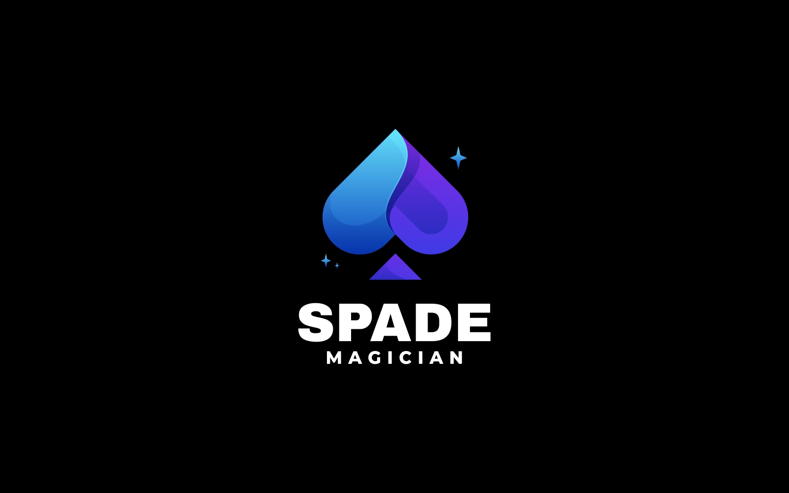 Spade Gradient Logo Template