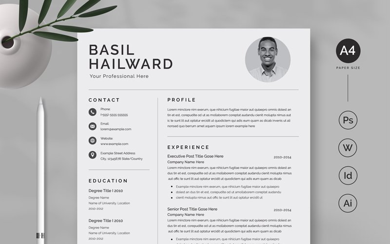 Word Resume Template and Cover letter