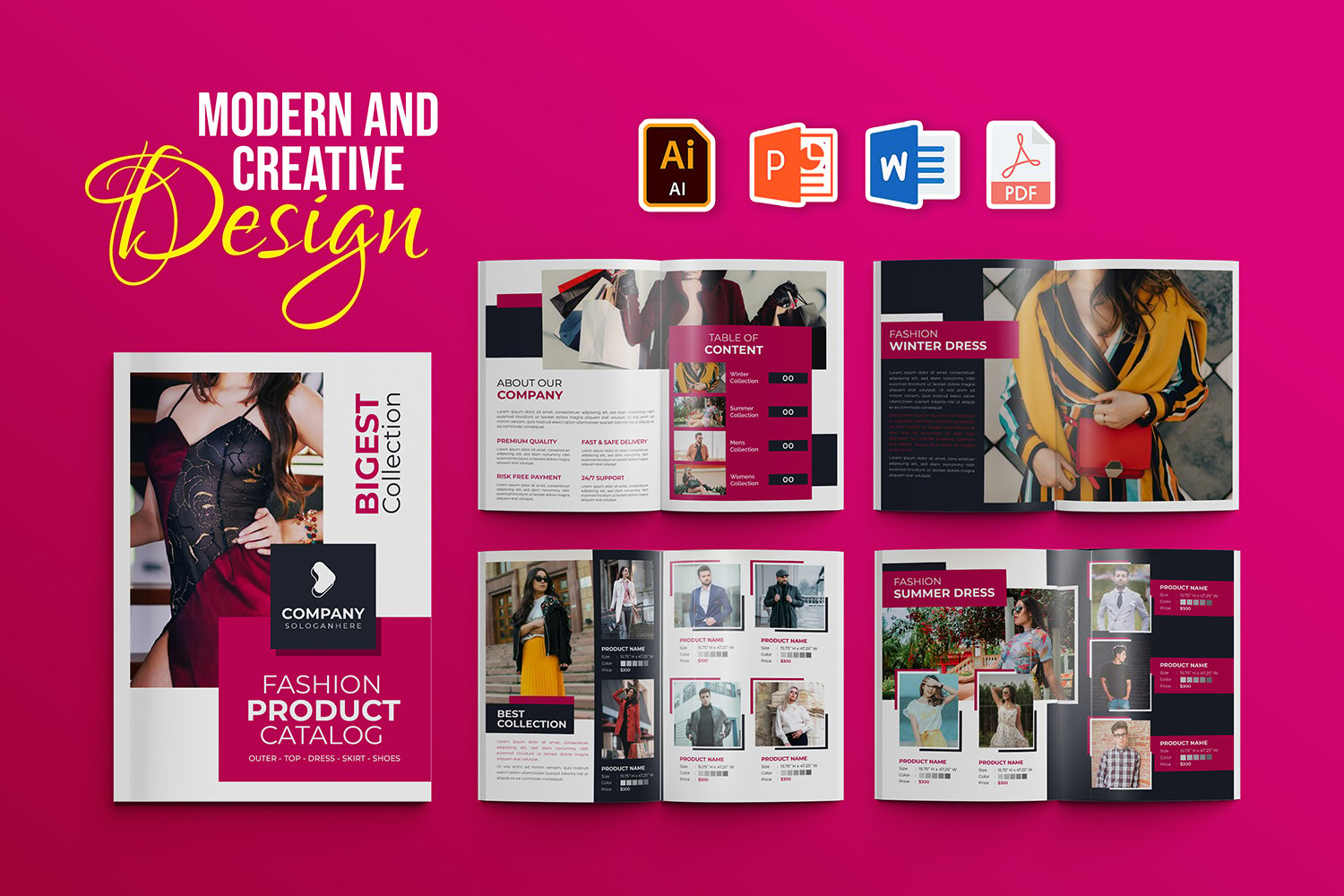 Clothing Product Catalog or catalog template