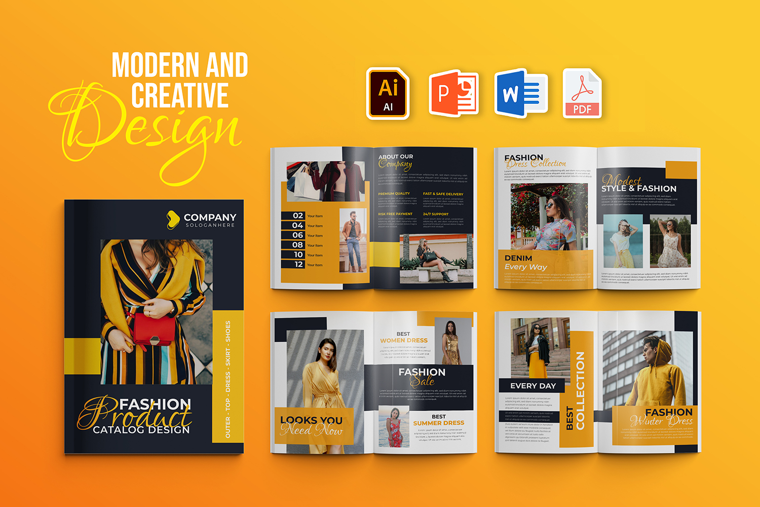 Modern and Creative Fashion Product Catalog Template