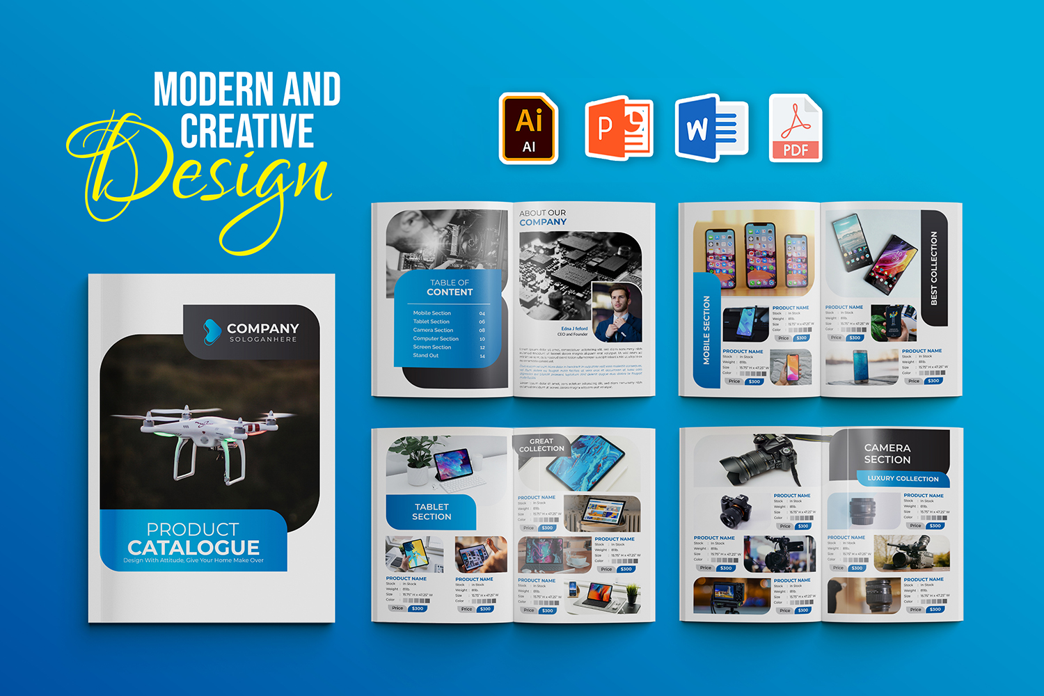 Modern and Creative Product Catalog Template