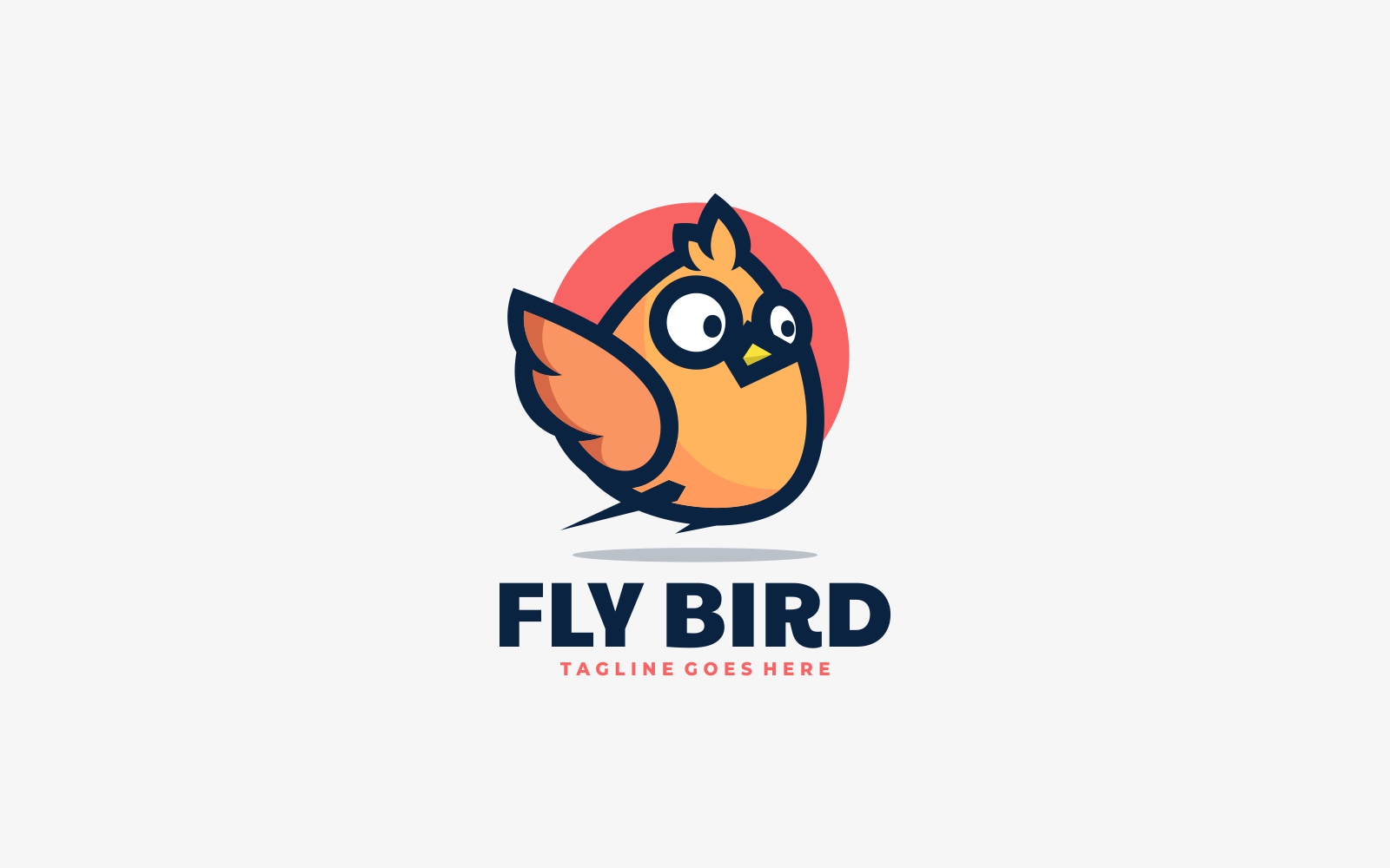 Fly Bird Simple Mascot Logo