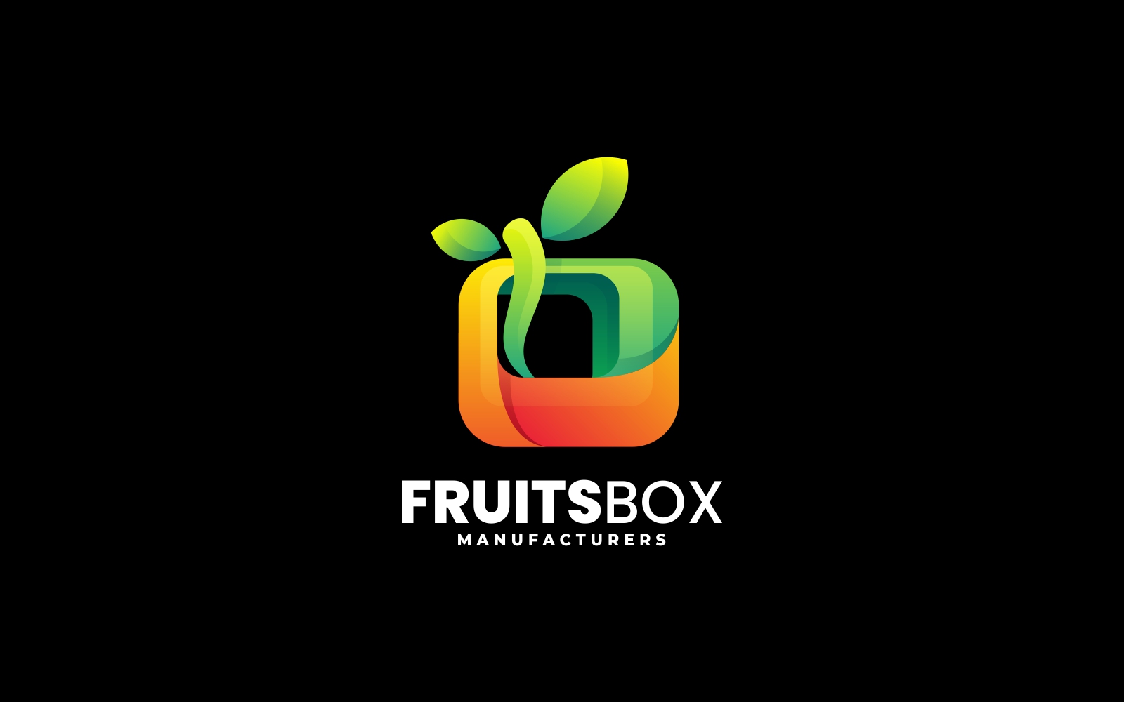 Fruits Box Gradient Logo Style