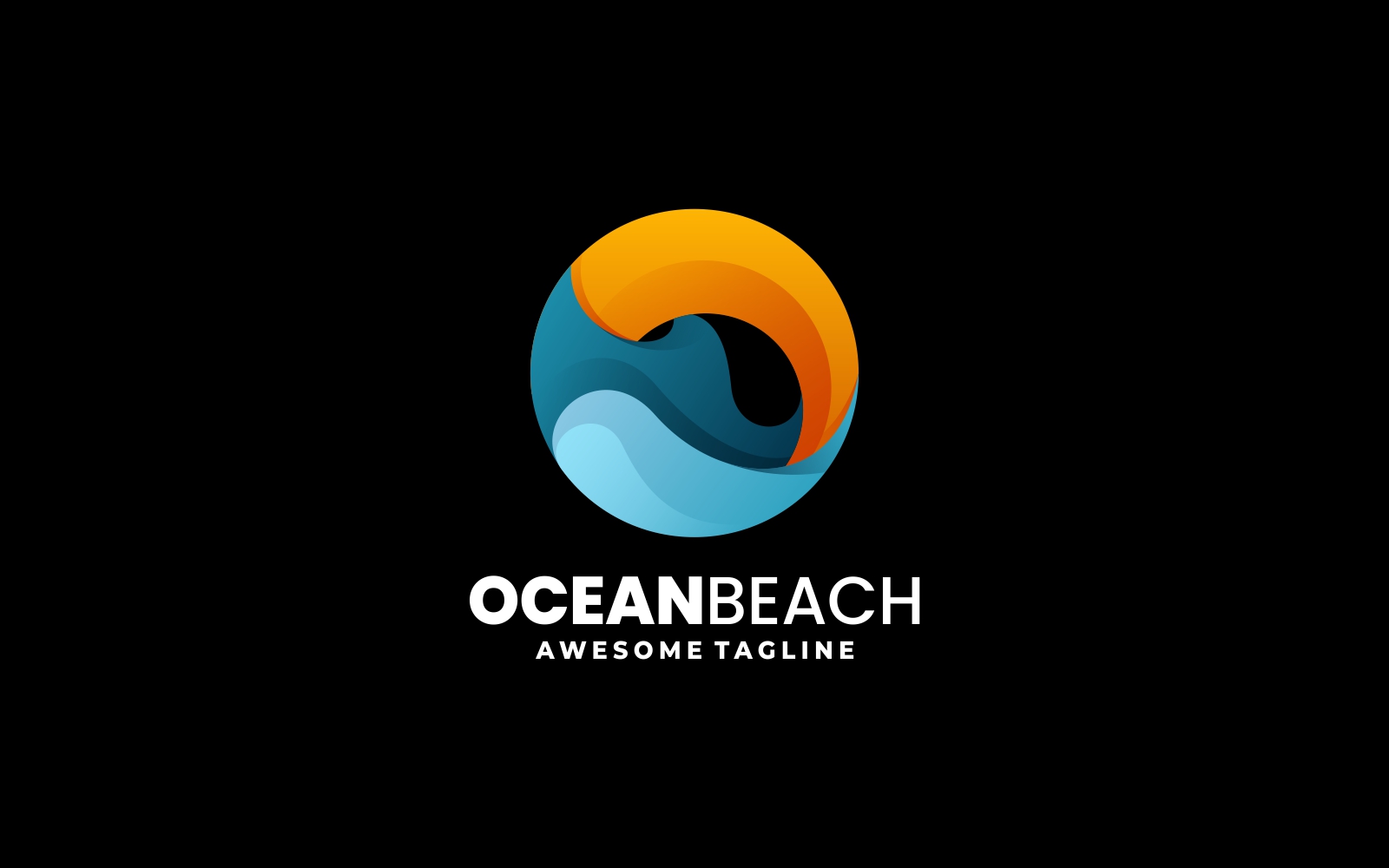 Ocean Beach Gradient Logo