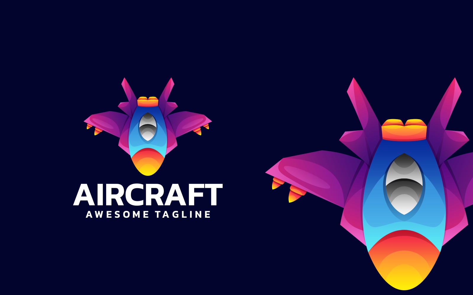 Aircraft Gradient Colorful Logo