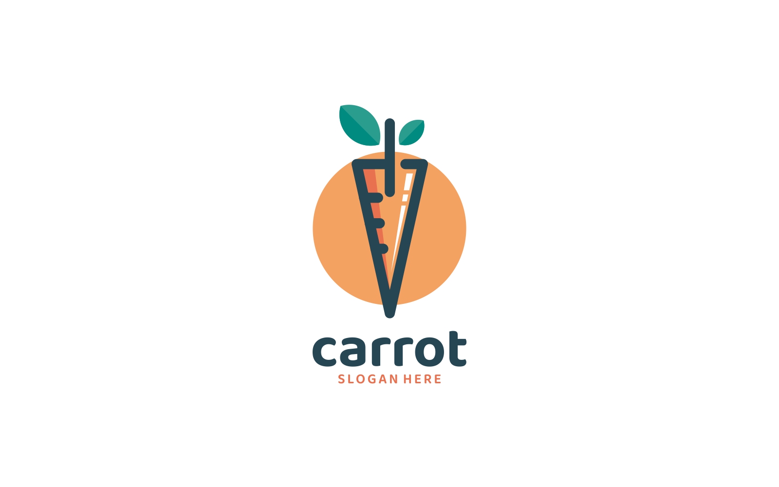 Carrot Simple Logo Design